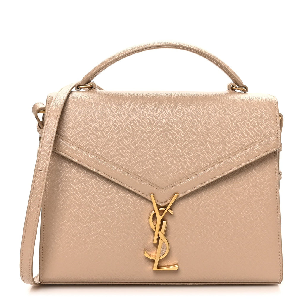 Grain de Poudre Medium Classic Monogram Cassandra Top Handle Dark Beige