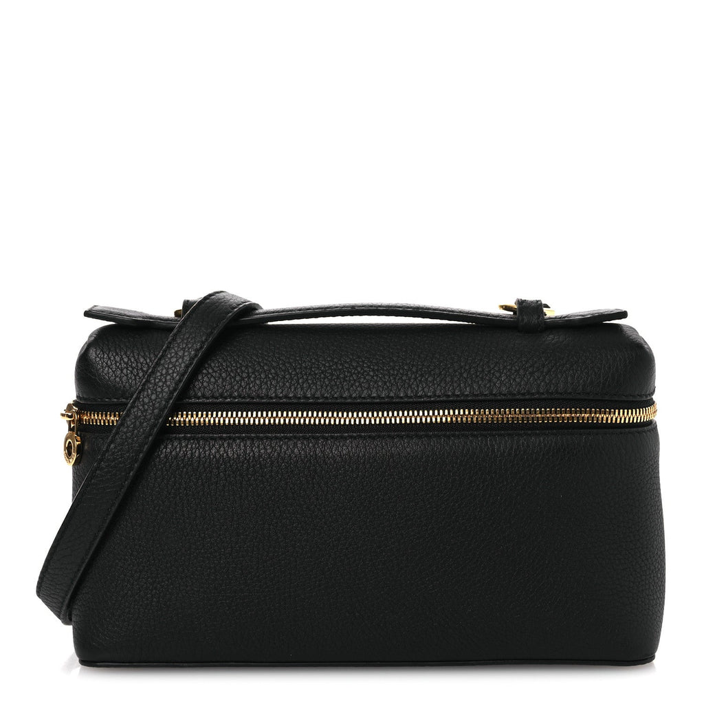 Grained Calfskin L19 Extra Pocket Pouch Black