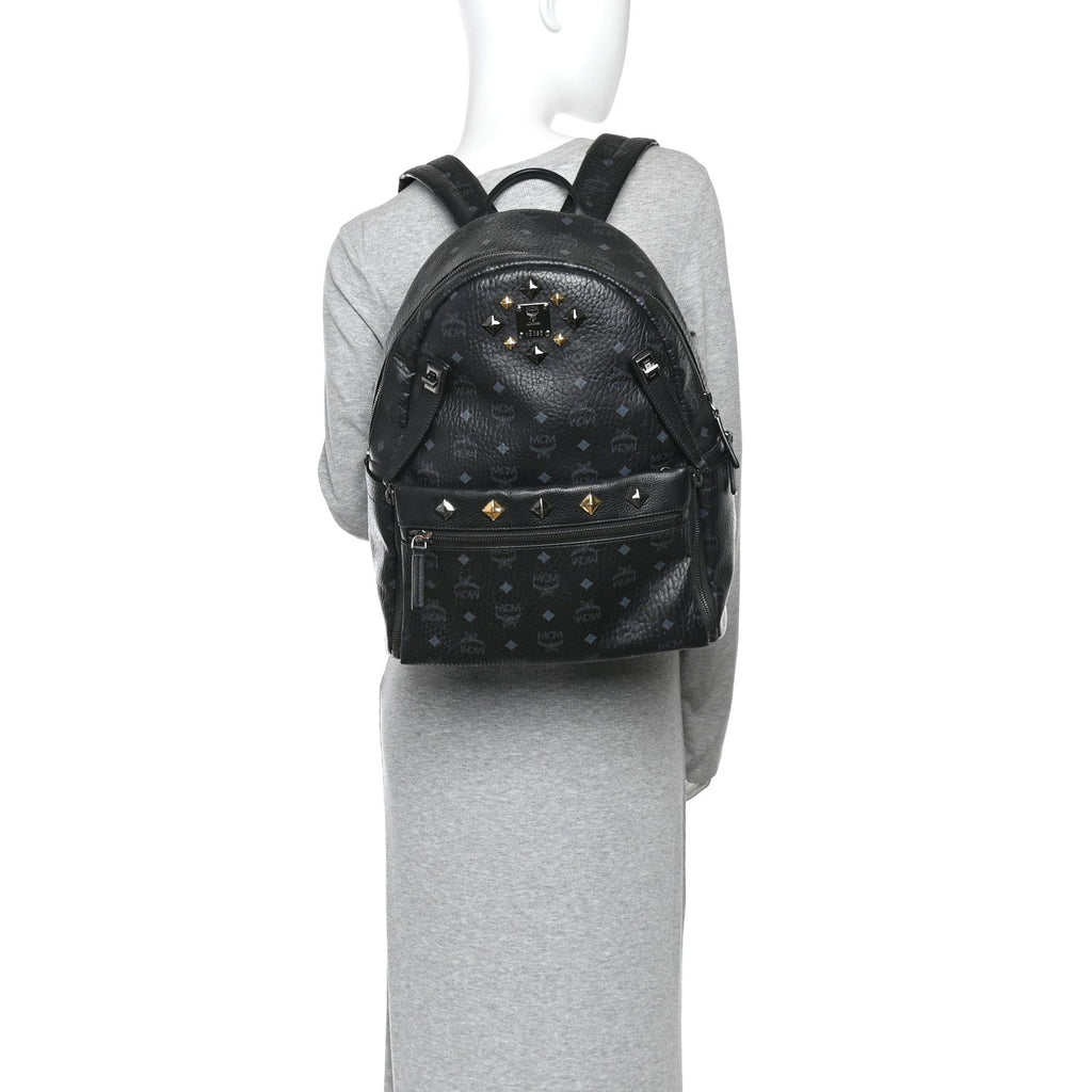 Visetos Studded Medium Dual Stark Backpack Black
