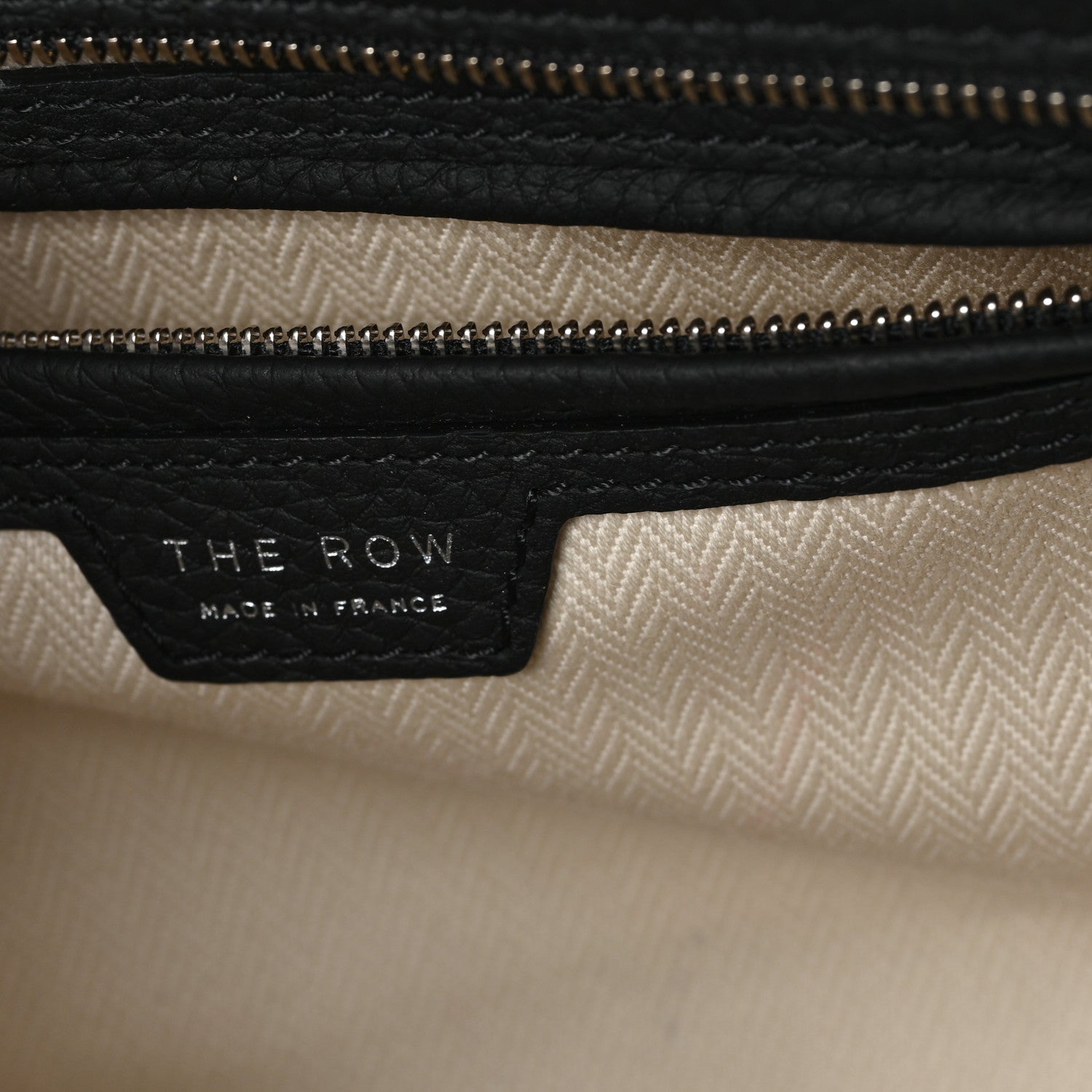 Grained Calfskin Marlo 12 Tote Bag Black