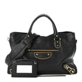 Chevre Gold Metallic Edge Hardware City Black
