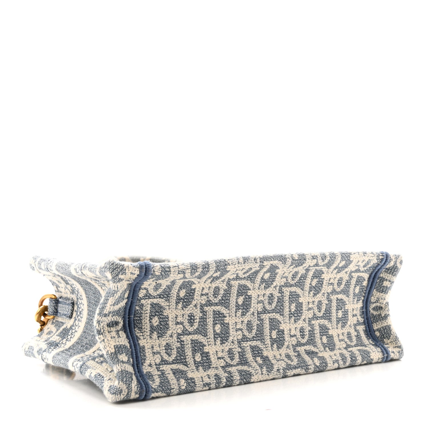 Oblique Mini Book Tote With Strap Light Blue Multicolor