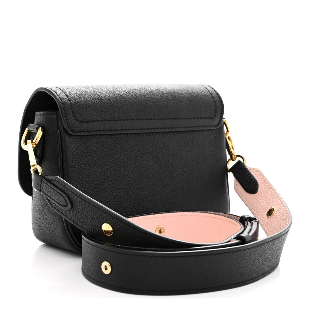 Grained Calfskin Lockme Tender Black