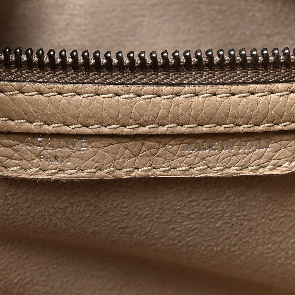 Drummed Calfskin Micro Luggage Dune