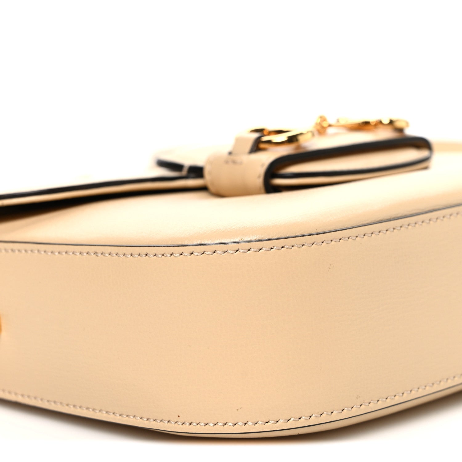 Azalea Calfskin Web Mini Horsebit 1955 Shoulder Bag Bubble Tea