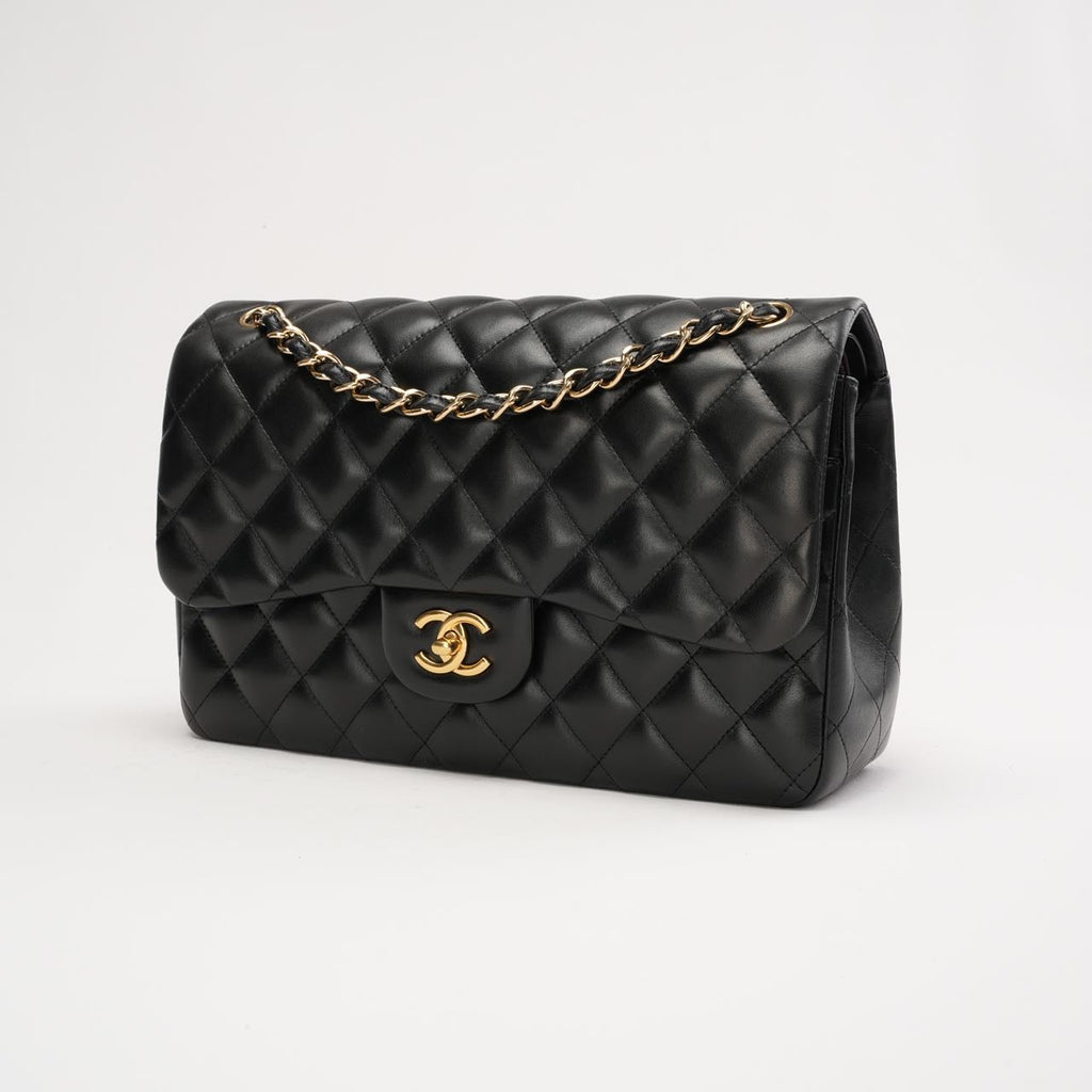 Chanel Classic Jumbo Double Flap Lamb Black 2014