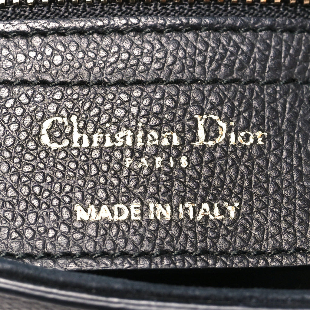 Grained Calfskin Saddle Bag Black