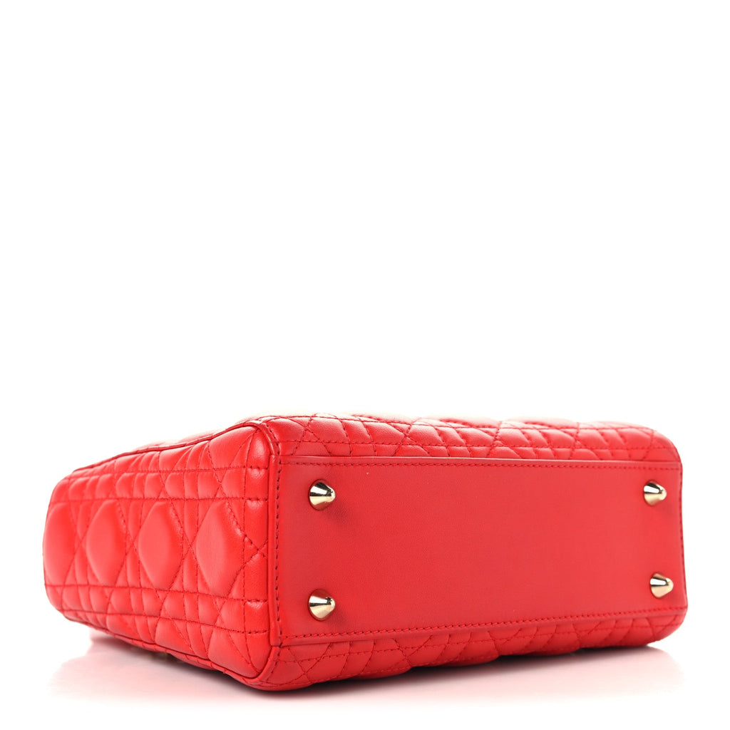 Lambskin Cannage Small My ABCDior Lady Dior Red