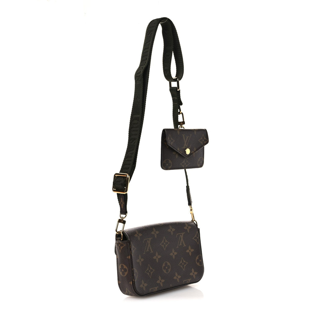 Monogram Felicie Strap & Go Kaki