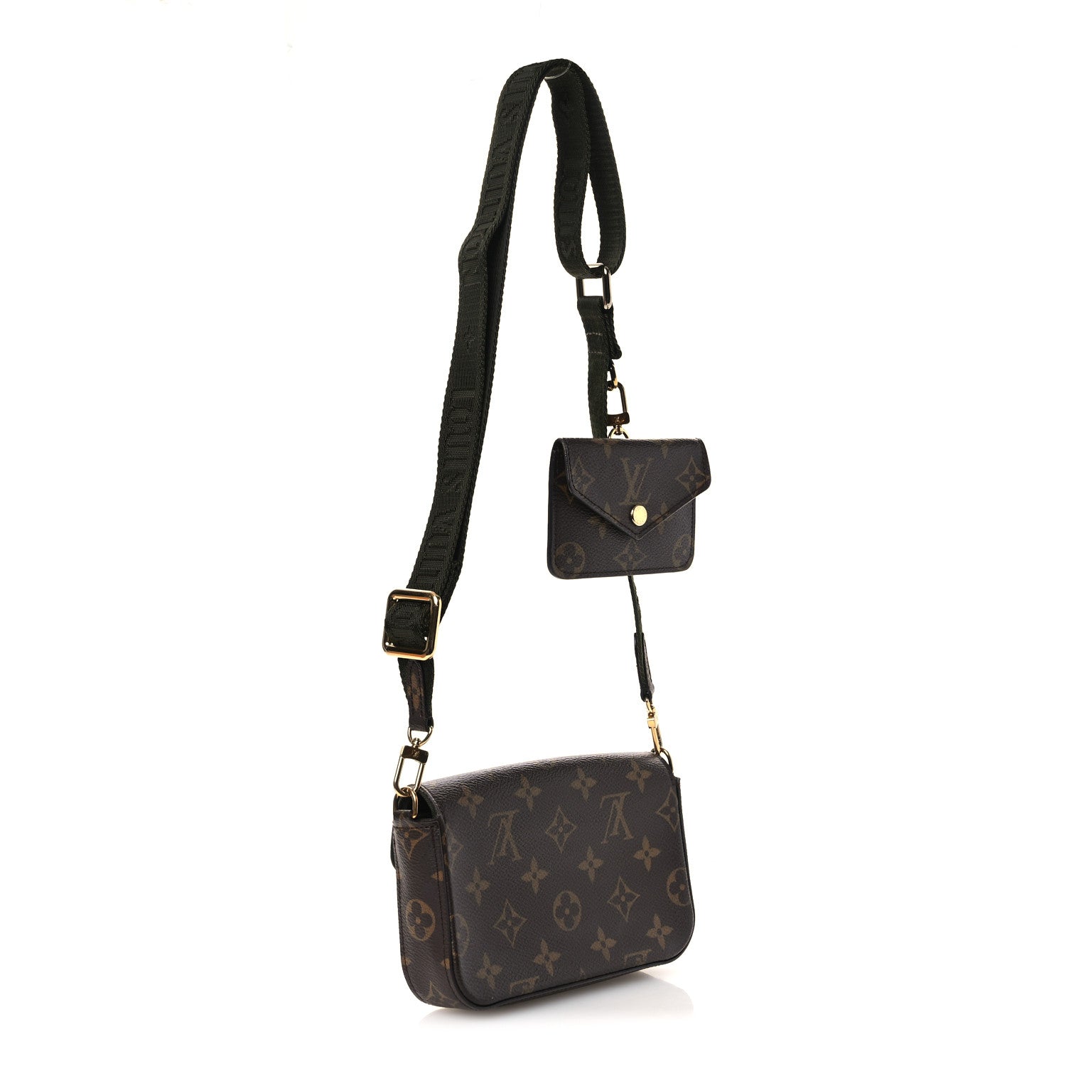 Monogram Felicie Strap & Go Kaki