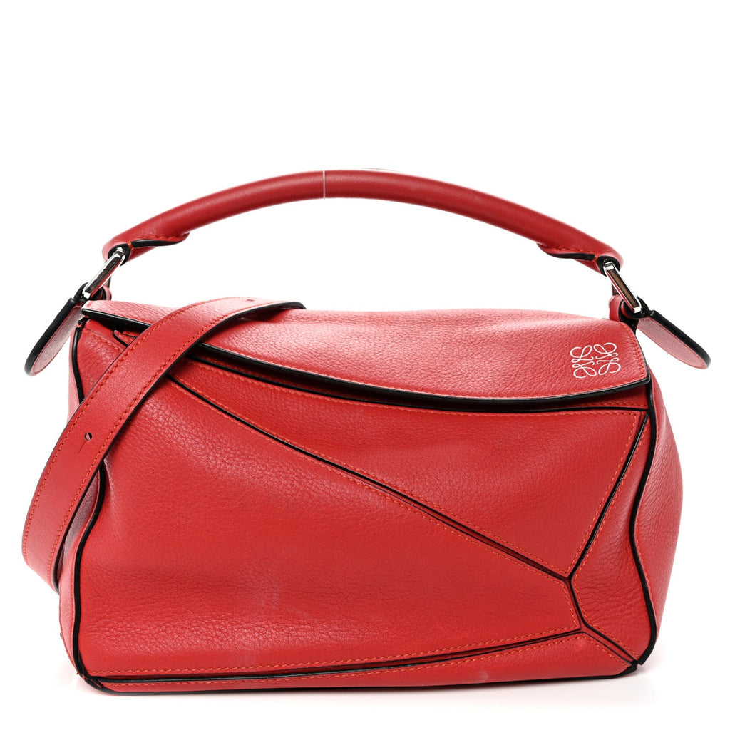 Calfskin Small Puzzle Bag Scarlet