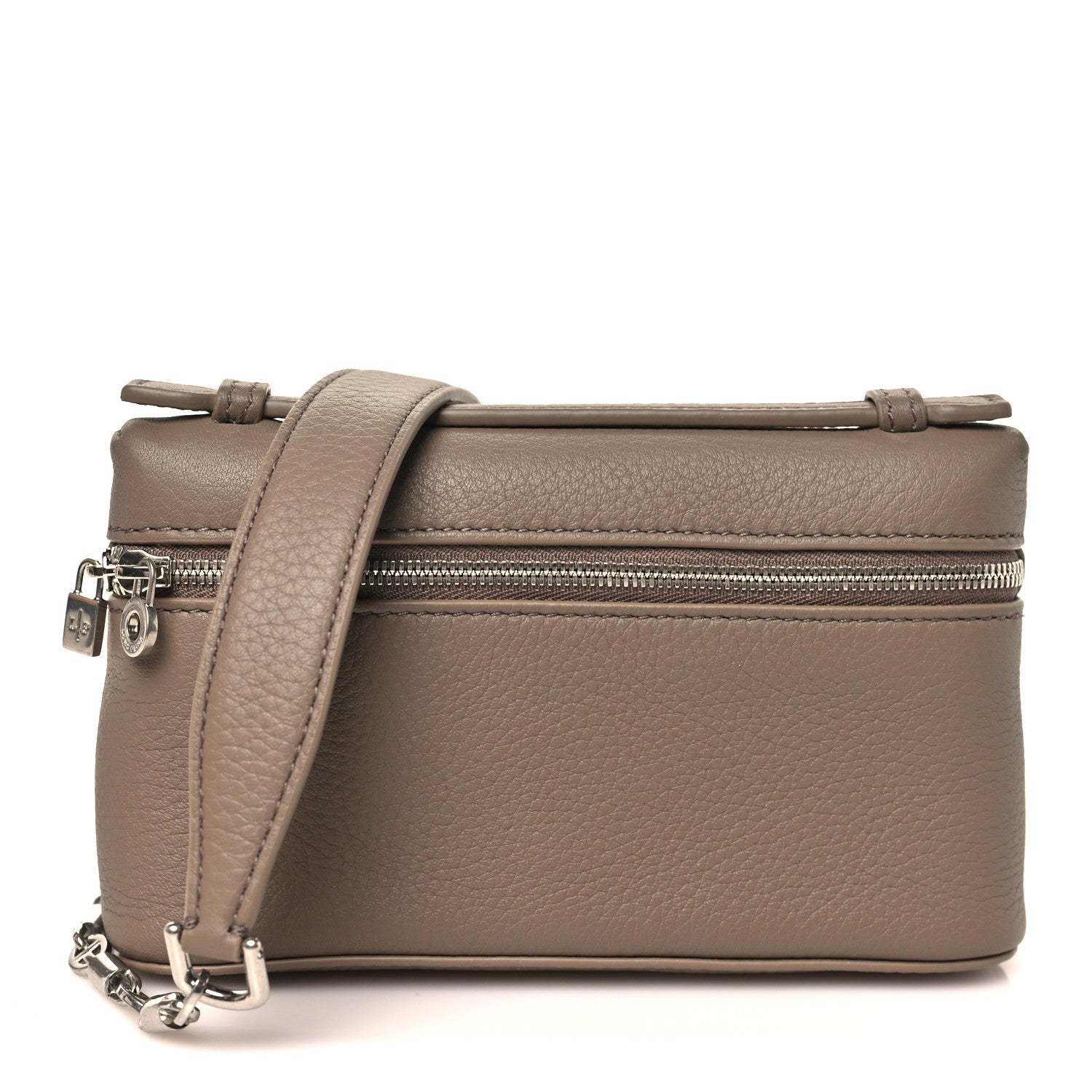 Grained Calfskin Extra Pocket Mini Pouch Warm Mastic