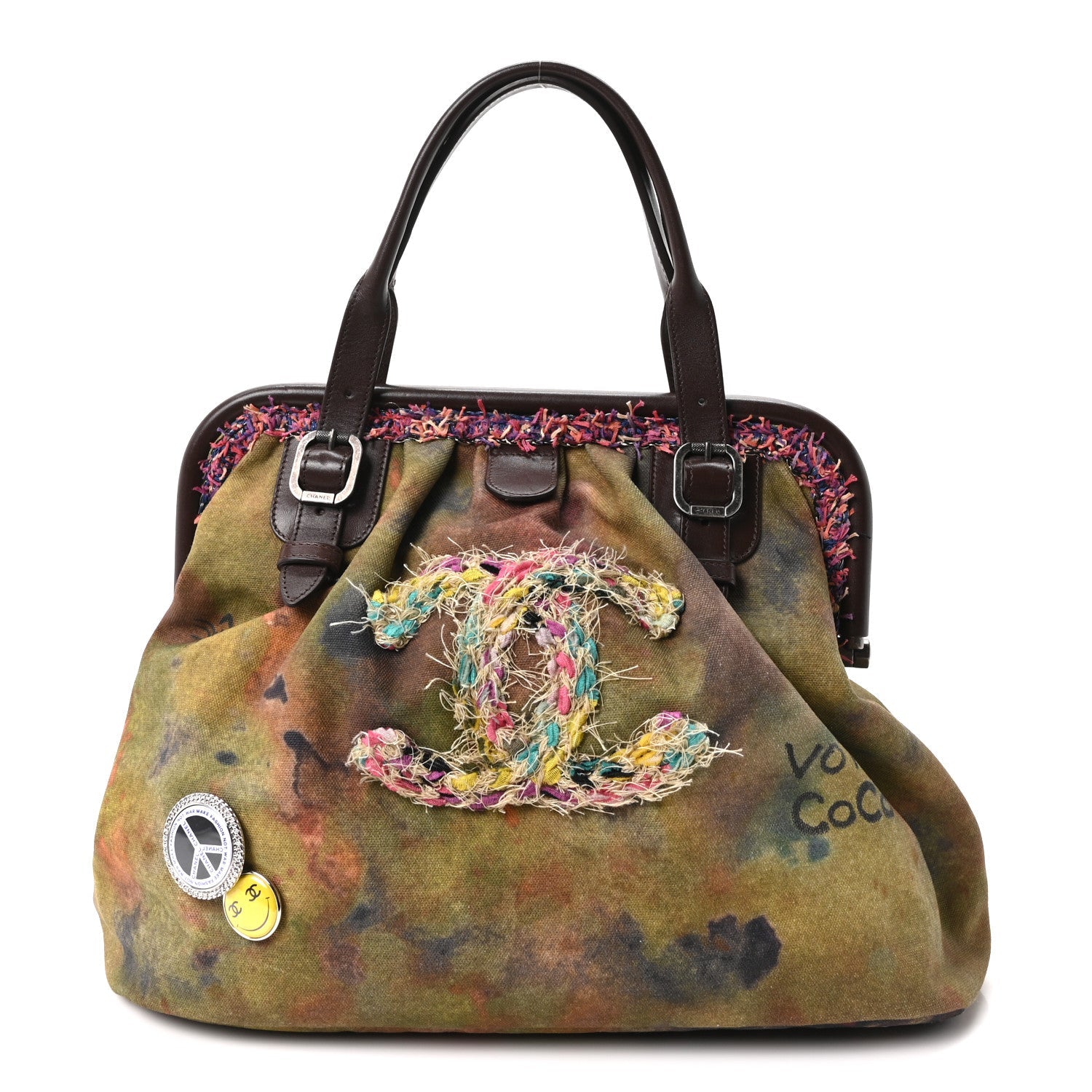 Washed Toile Graffiti On The Pavements Bowler Khaki Multicolor