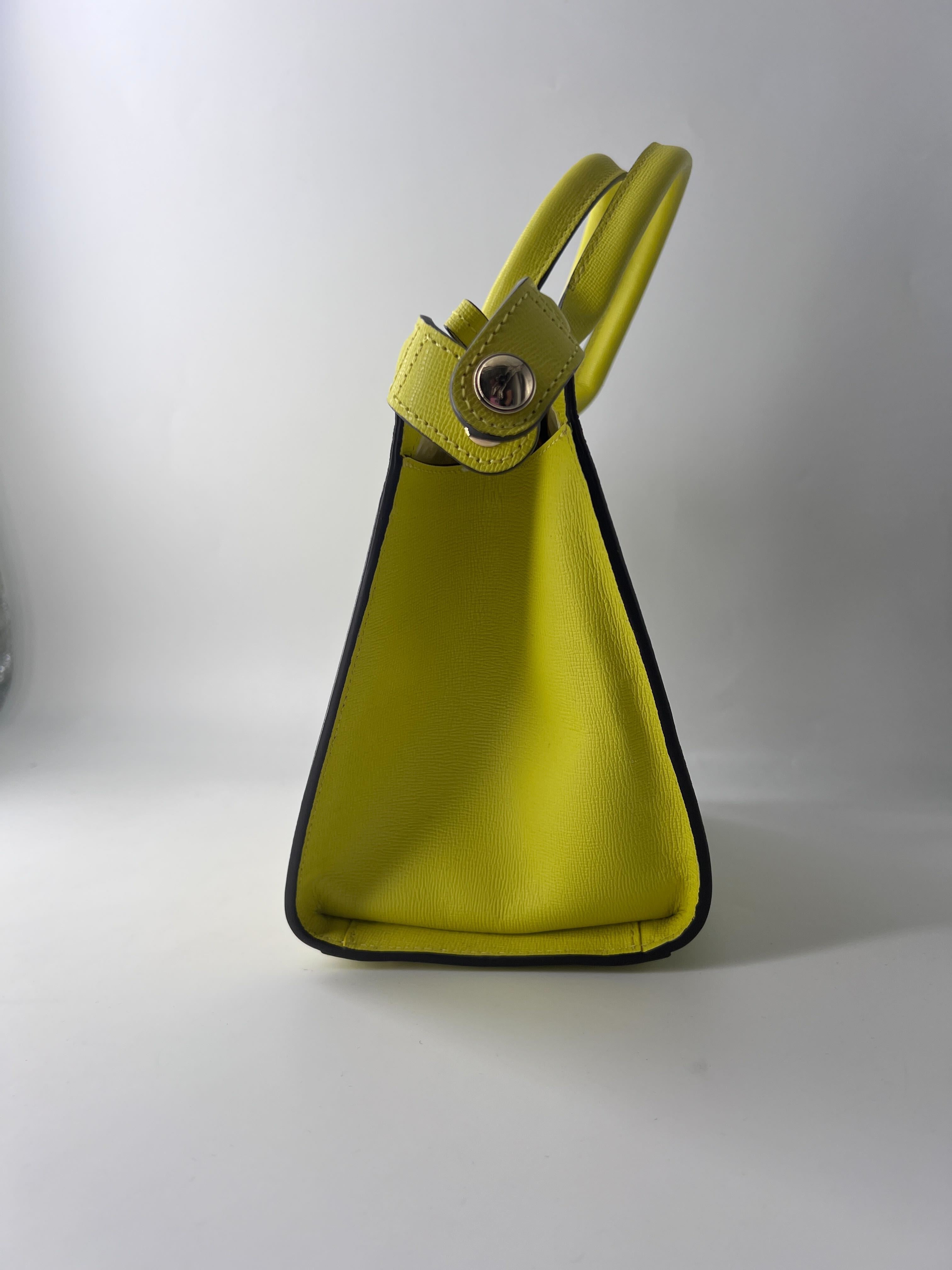 Longchamp Héritage Leather Yellow Leather Bag (Authentic  )