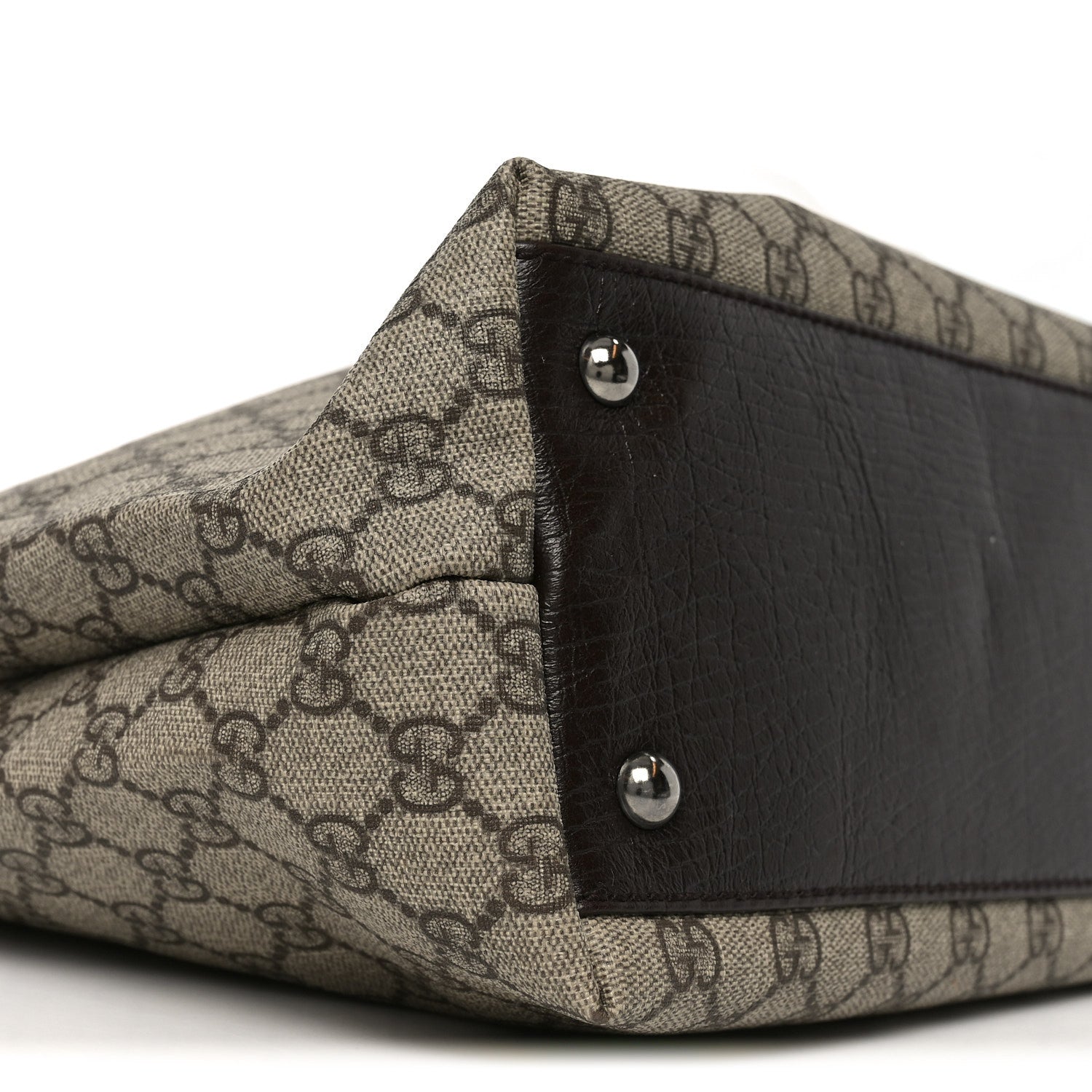 GG Plus Monogram Small Vertical Tote Dark Brown