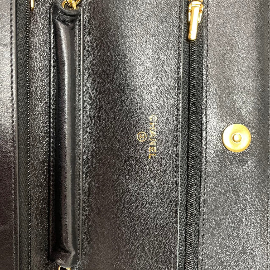 Chanel Black Classic Wallet on Chain (WOC) 2019