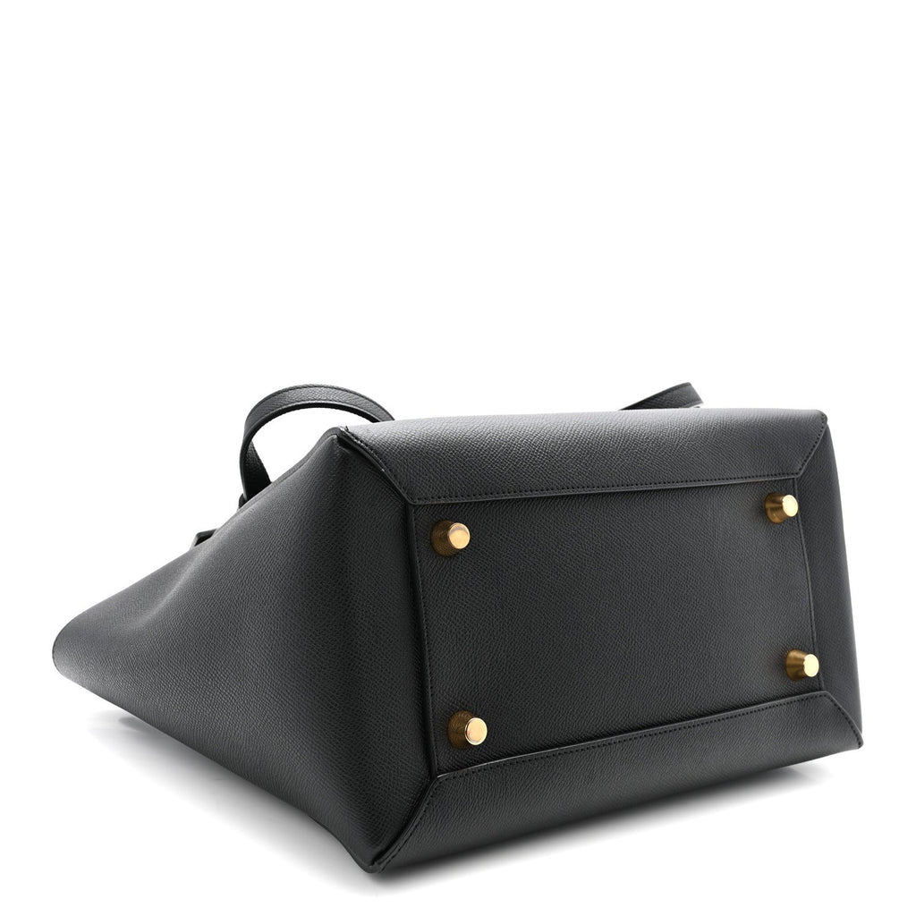 Grained Calfskin Mini Belt Bag Black