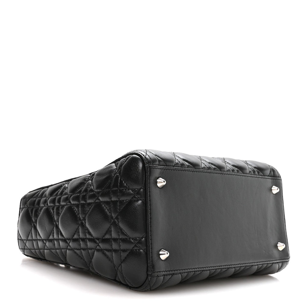 Lambskin Cannage Medium Lady Dior Black