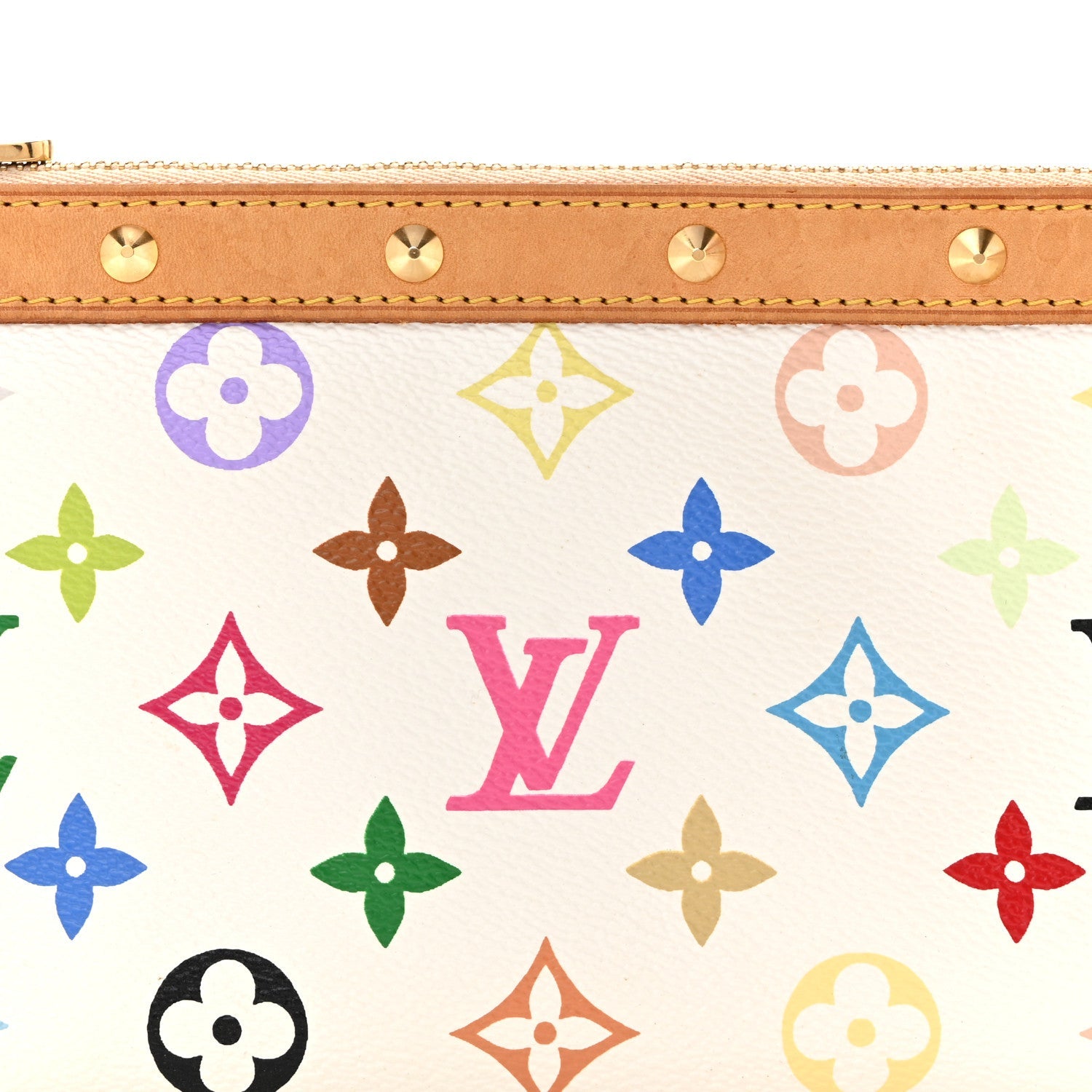 Monogram Multicolor Pochette Accessories White