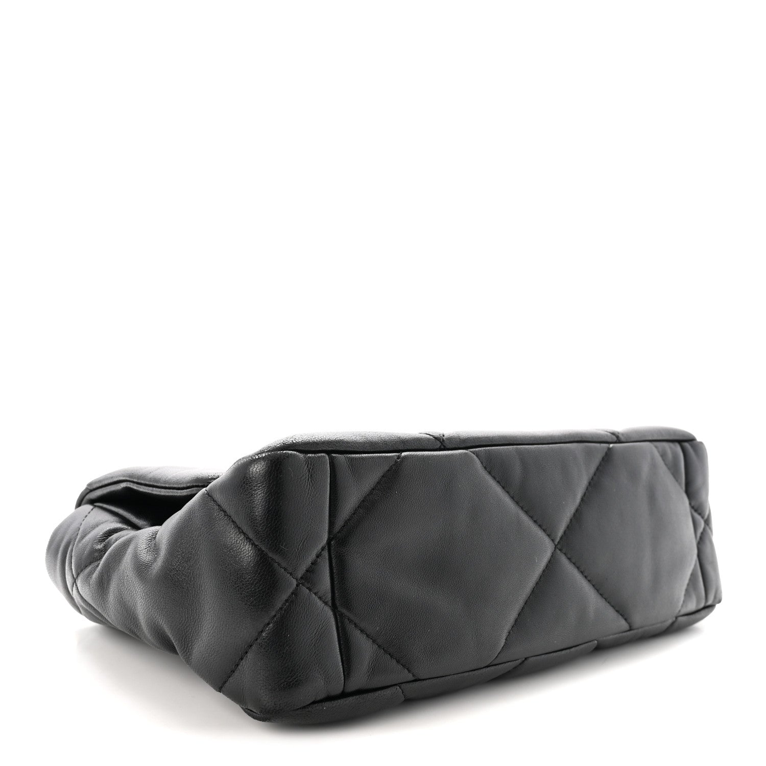Lambskin Quilted Medium Chanel 19 Flap Black
