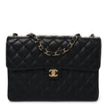 Caviar Jumbo Single Flap Black