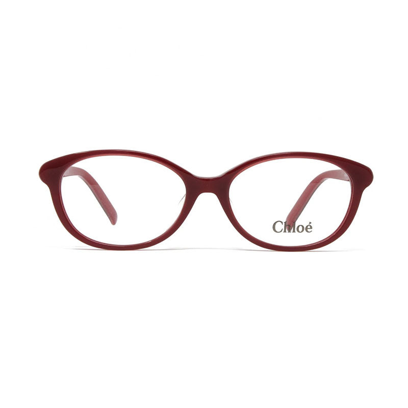 Chloe Eyeglasses Cat Eye Full Rim, Bordeaux Frame and Clear Demo Lens Lens CE2678A613