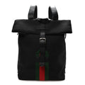 Techno Canvas Web Single Buckle Backpack Black