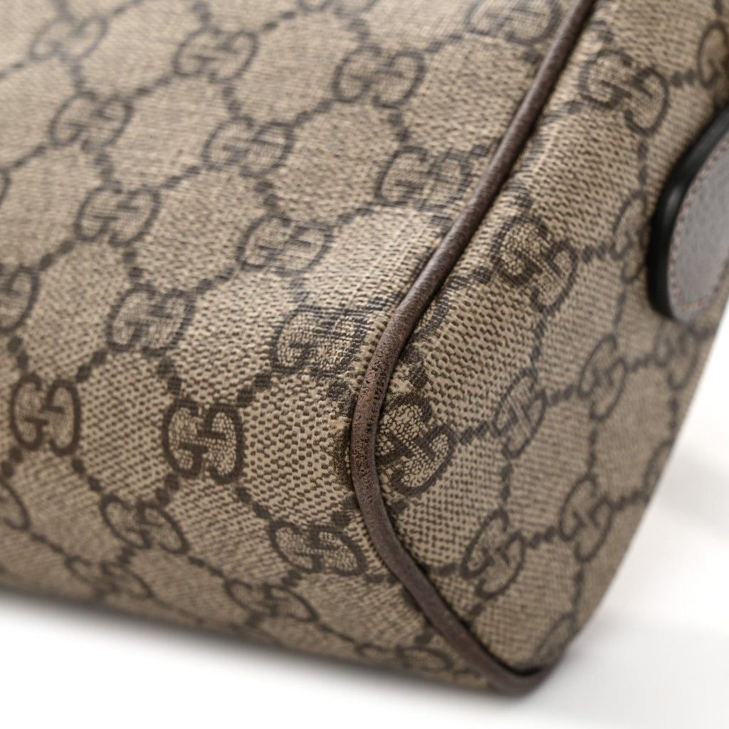 GG Supreme Monogram Web Small Ophidia Shoulder Bag Brown