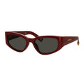Jacquemus Sunglasses Cat Eye Full Rim, Burgundy Frame and Grey Lens JAC/5C3