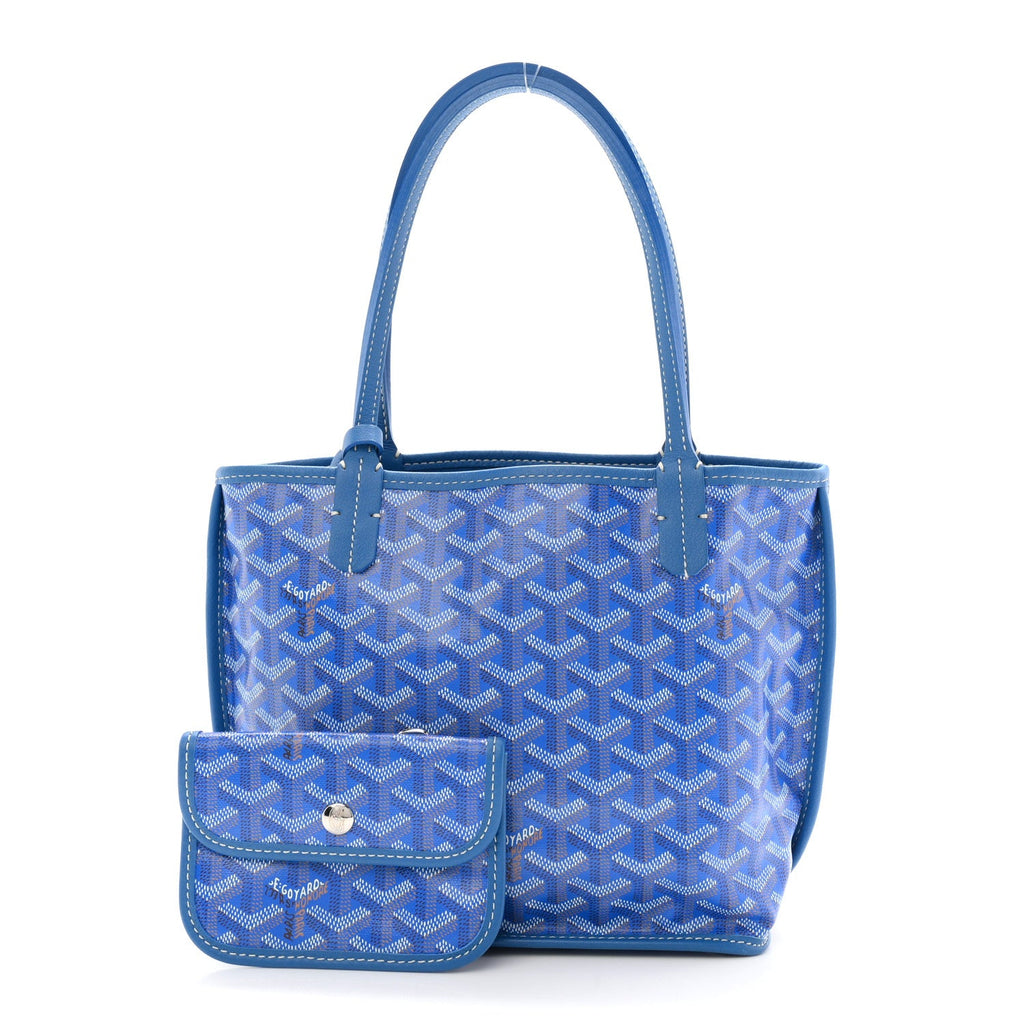 Goyardine Reversible Mini Anjou Sky Blue