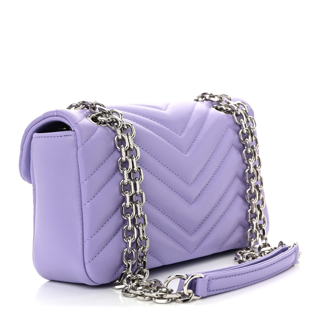 Lambskin Matelasse Small GG Marmont Shoulder Bag Lapis