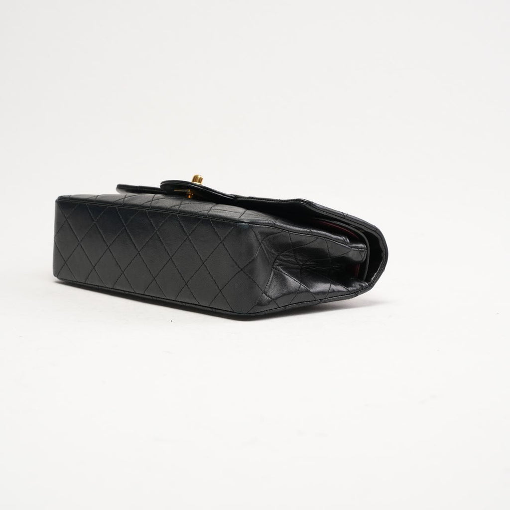 Chanel Vintage Timeless Small Double Flap Lamb Black 1991