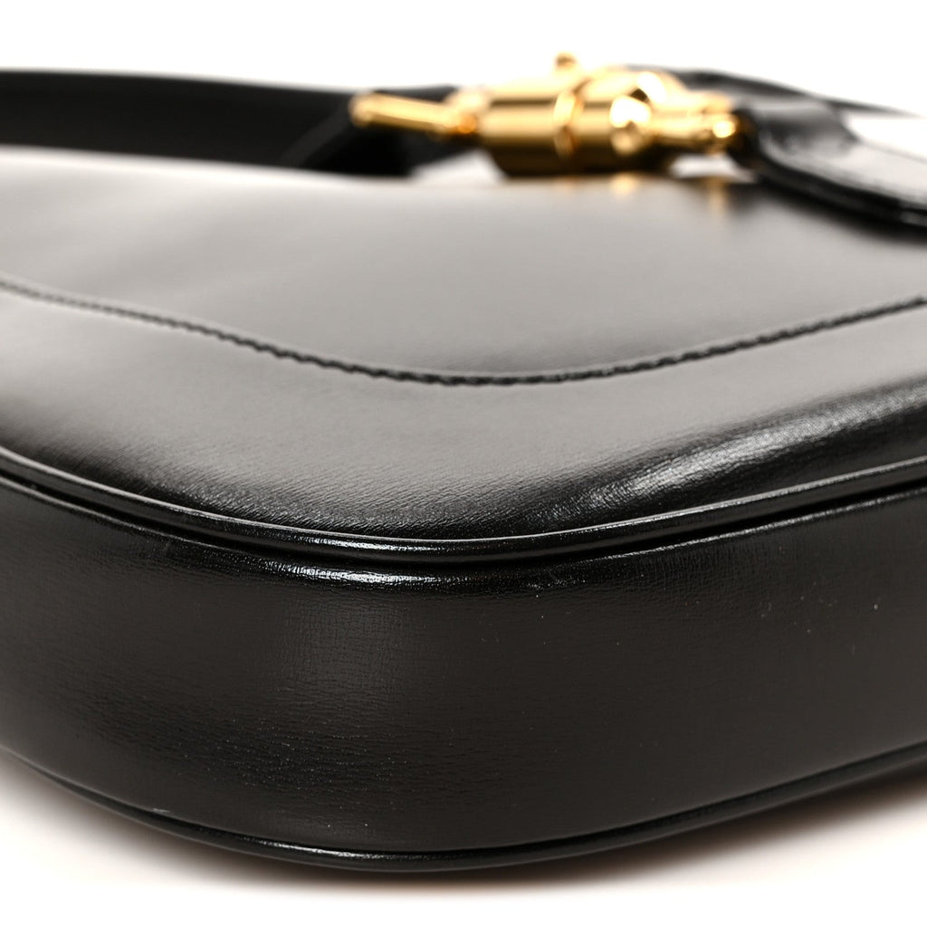 Boarded Dyana Lux Calfskin Small Jackie 1961 Hobo Black