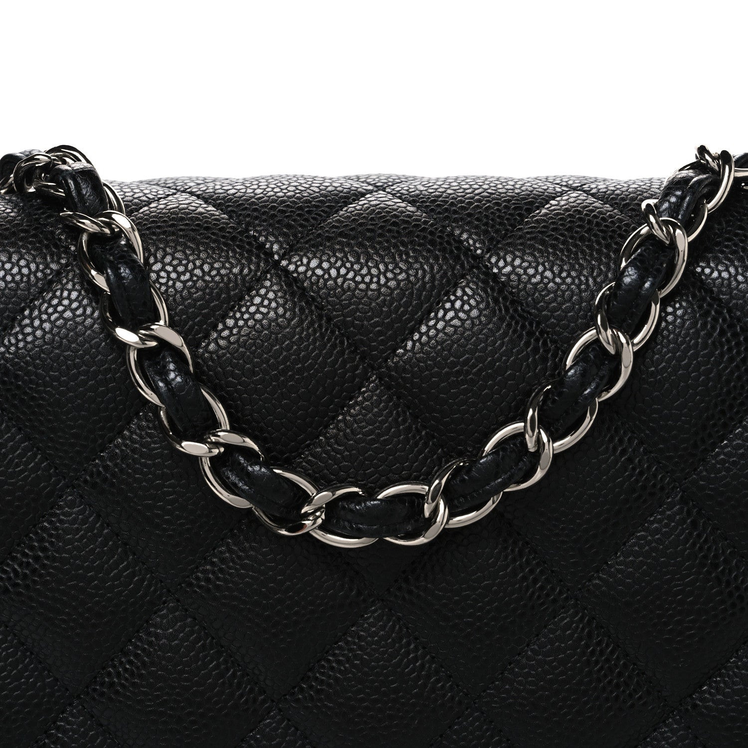 Caviar Quilted Jumbo Single Flap Black