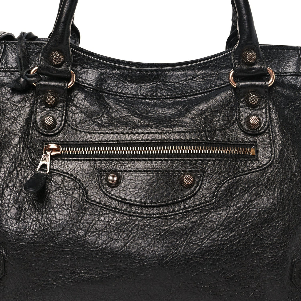 Agneau Giant 12 Rose Gold Hardware City Black