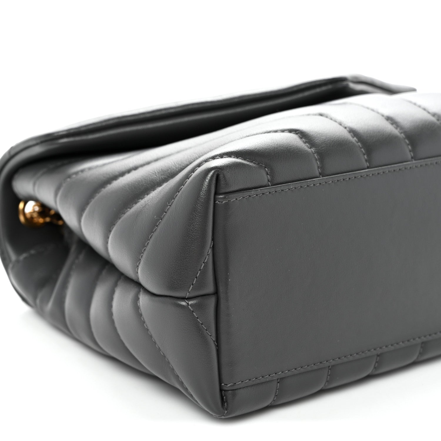 Calfskin Y Quilted Monogram Small Loulou Chain Satchel Storm