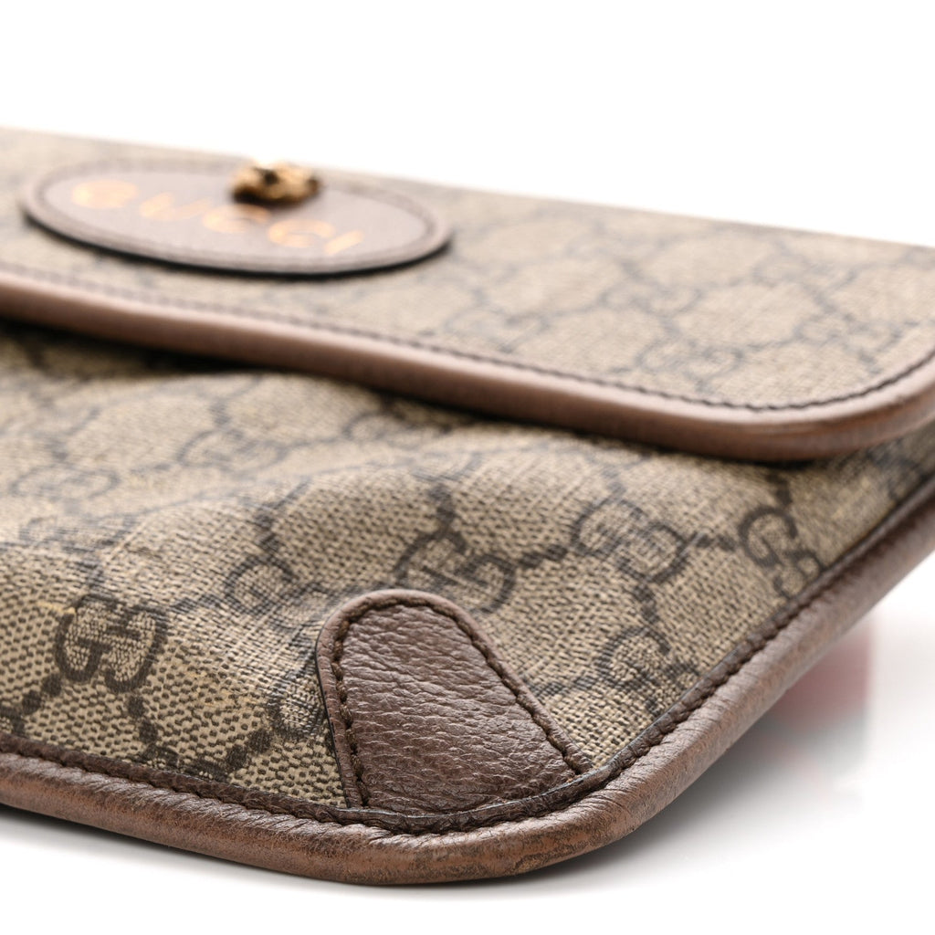 GG Supreme Monogram Neo Vintage Web Belt Bag Brown