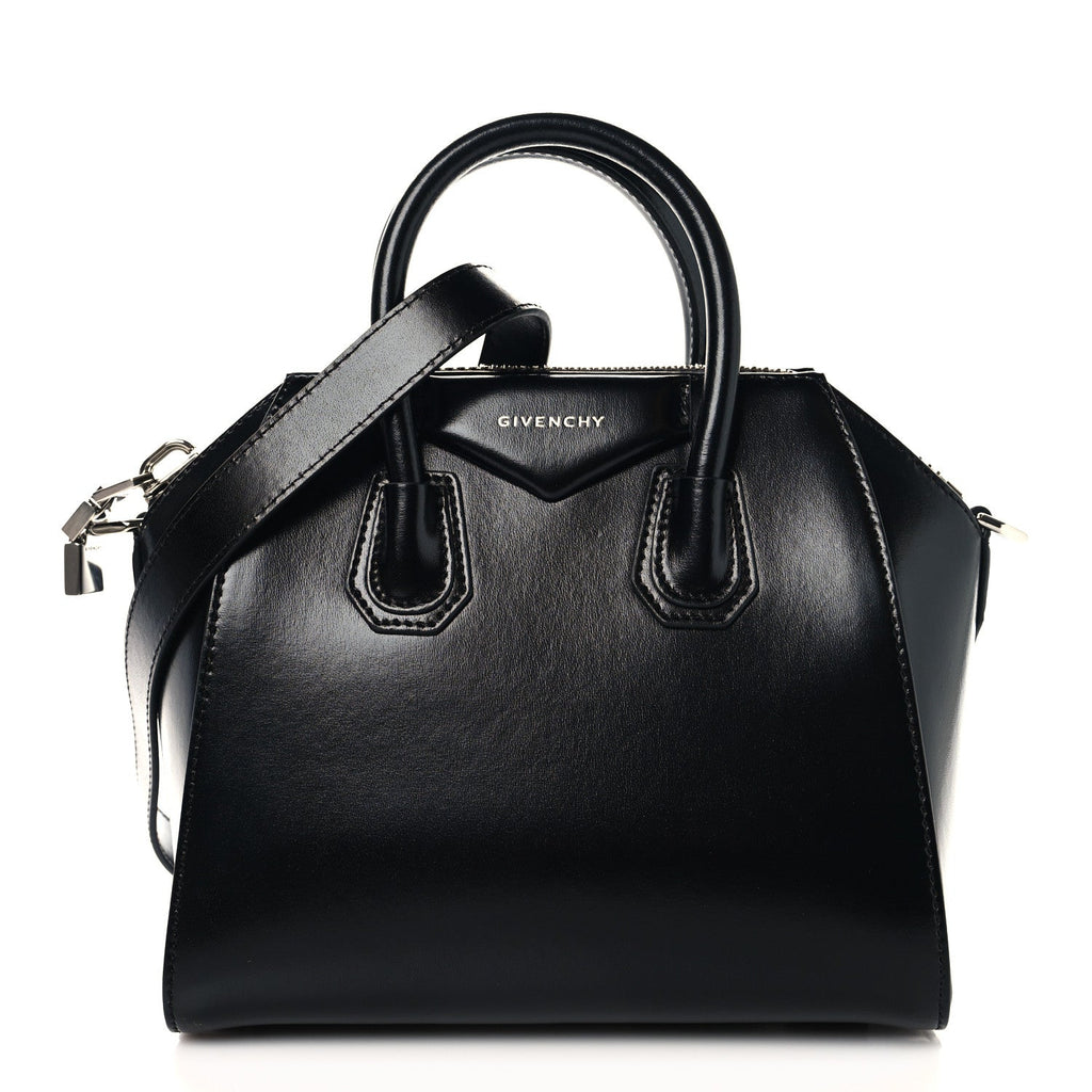 Shiny Lord Calfskin Mini Antigona Black