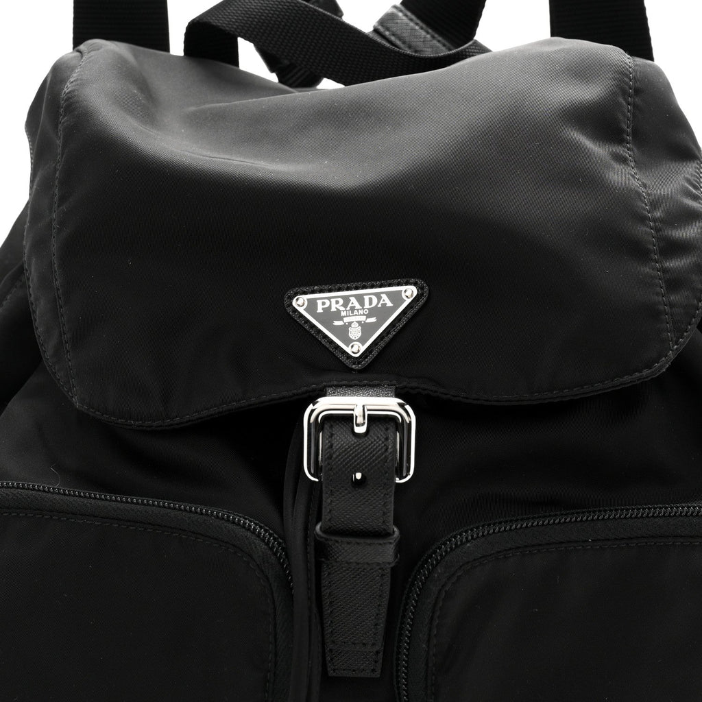 Nylon Vela Large Backpack Black