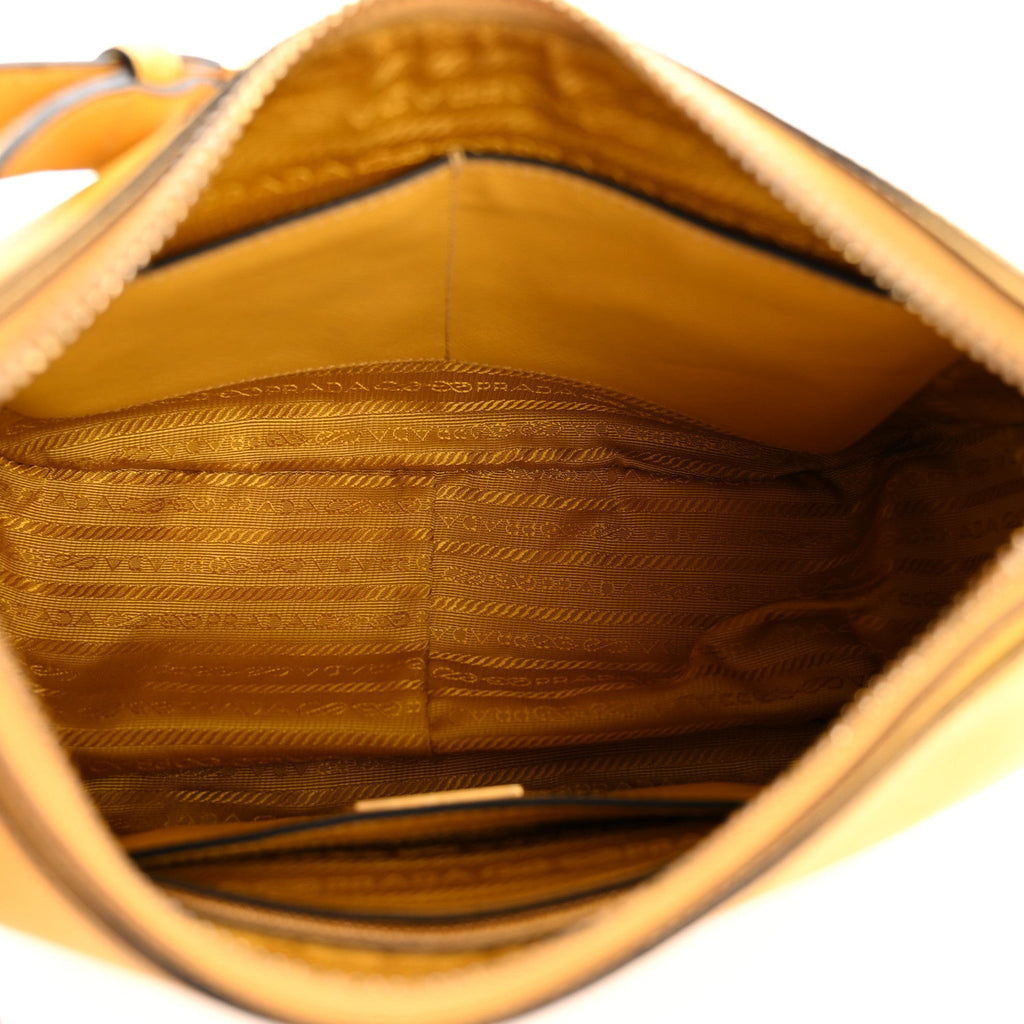 Saffiano Lux Shoulder Bag Soleil