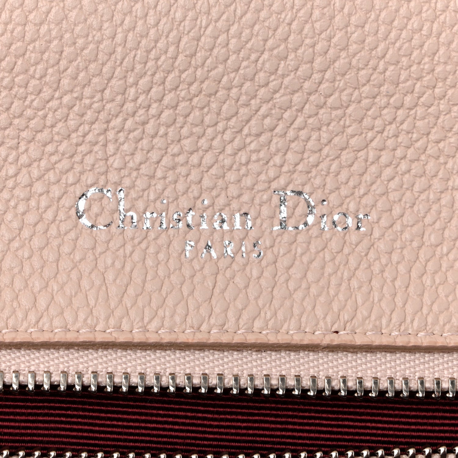 Grained Calfskin Medium Diorama Flap Bag Nude