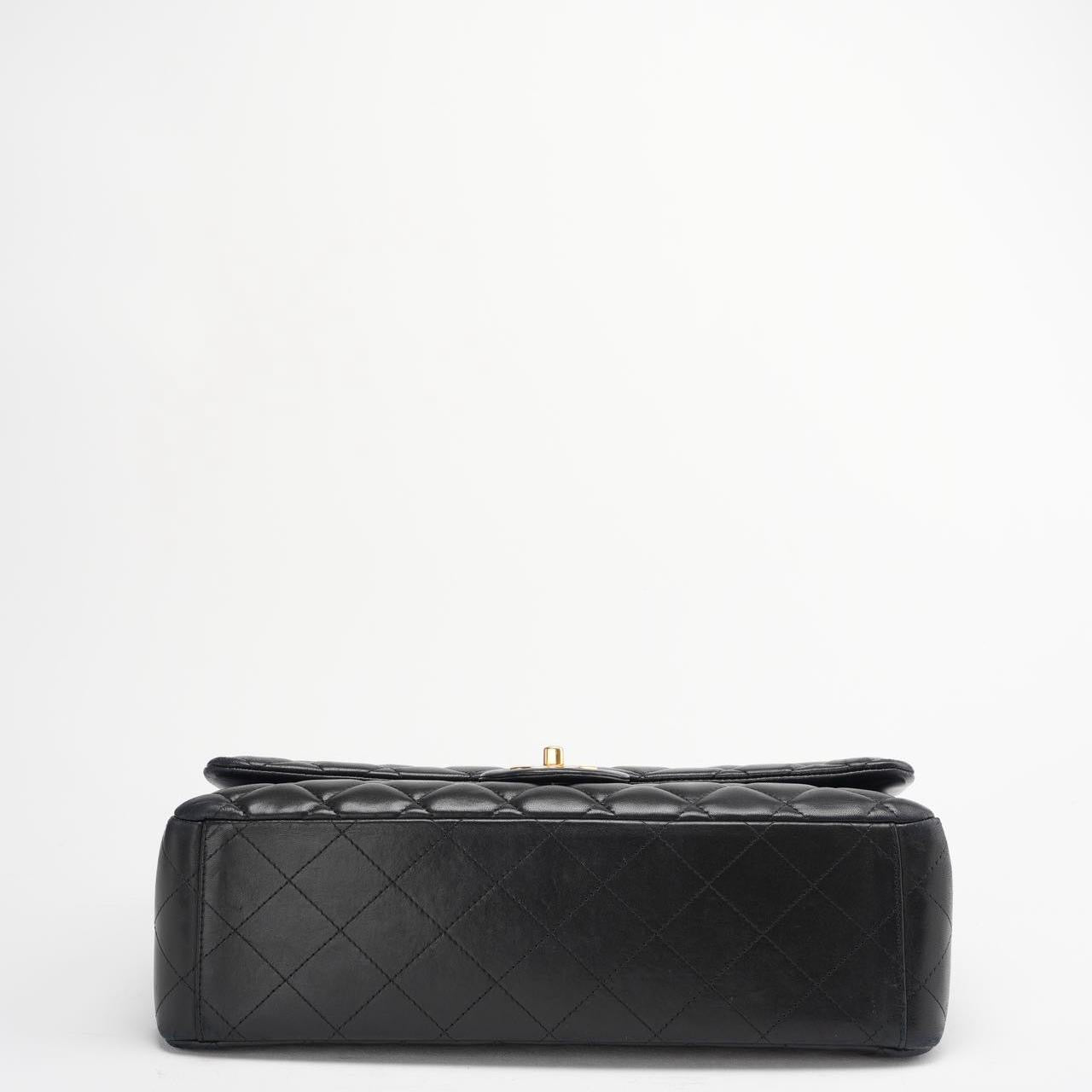 Chanel Black Maxi Classic Double Flap Bag Quilted