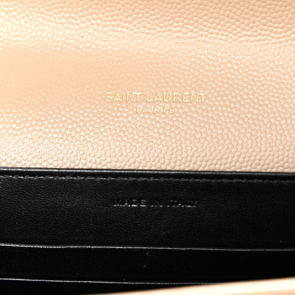 Grain De Poudre Monogram Cassandra Chain Wallet Dark Beige