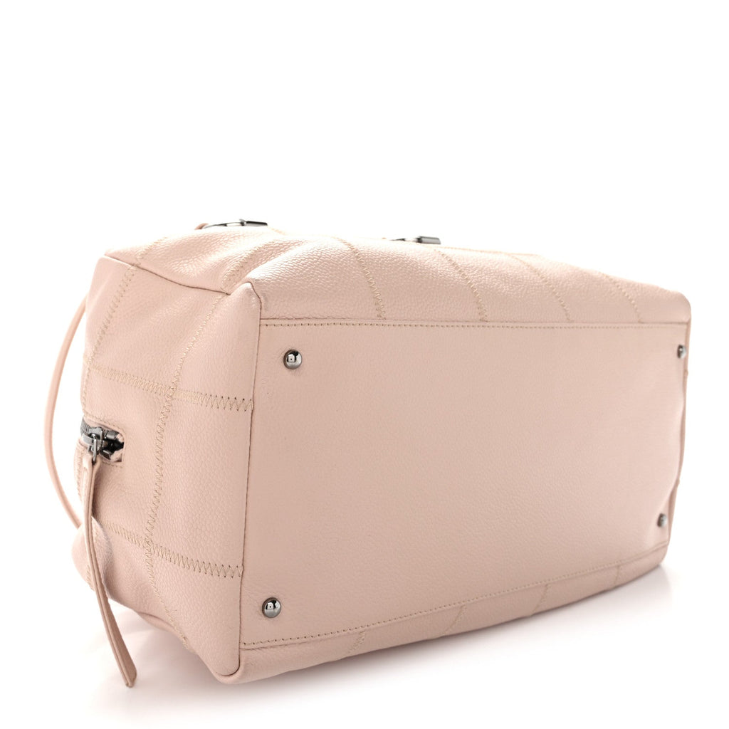 Caviar Square Stitched Bowler Pink