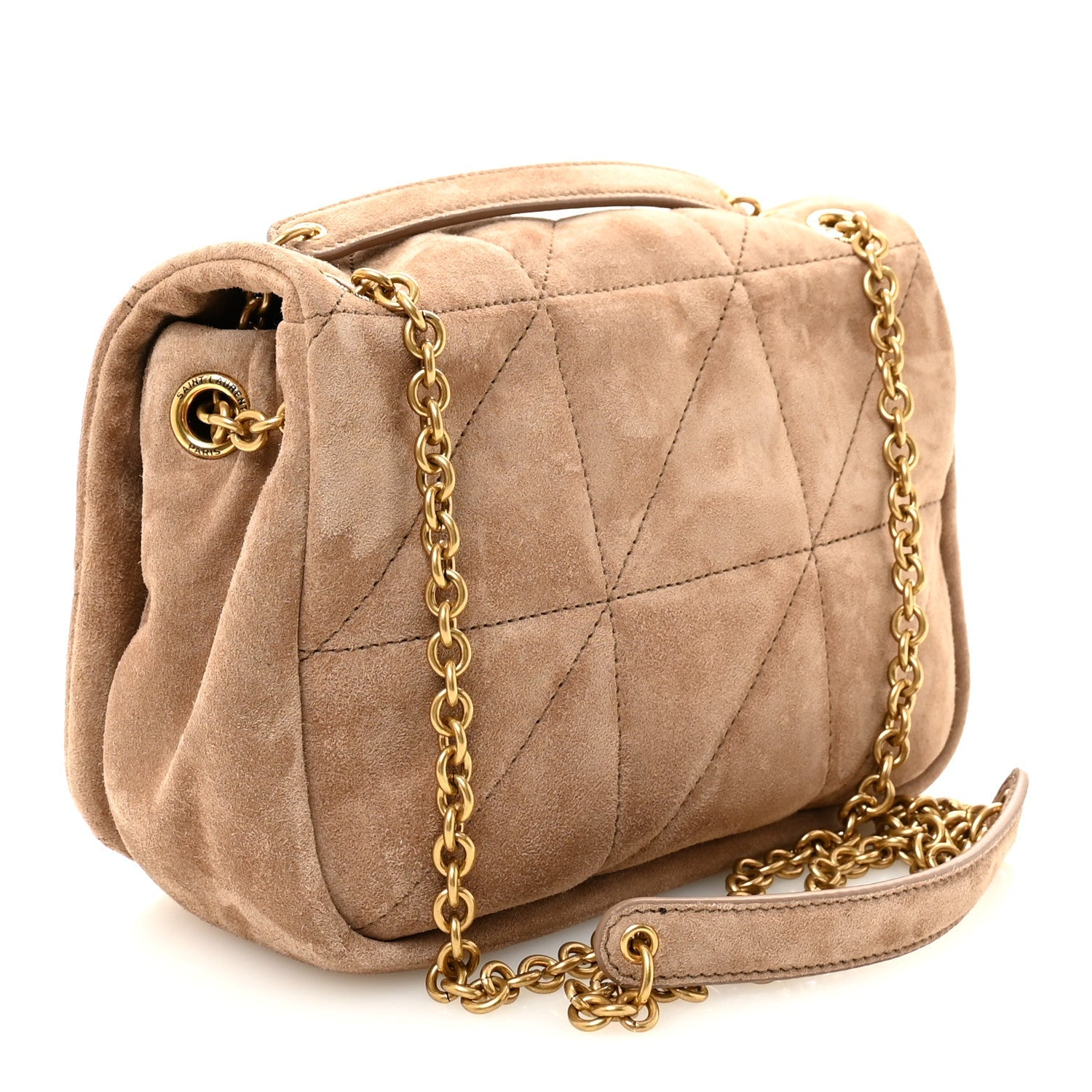 Suede Matelasse Monogram Mini Jamie 4.3 Whisper Pink