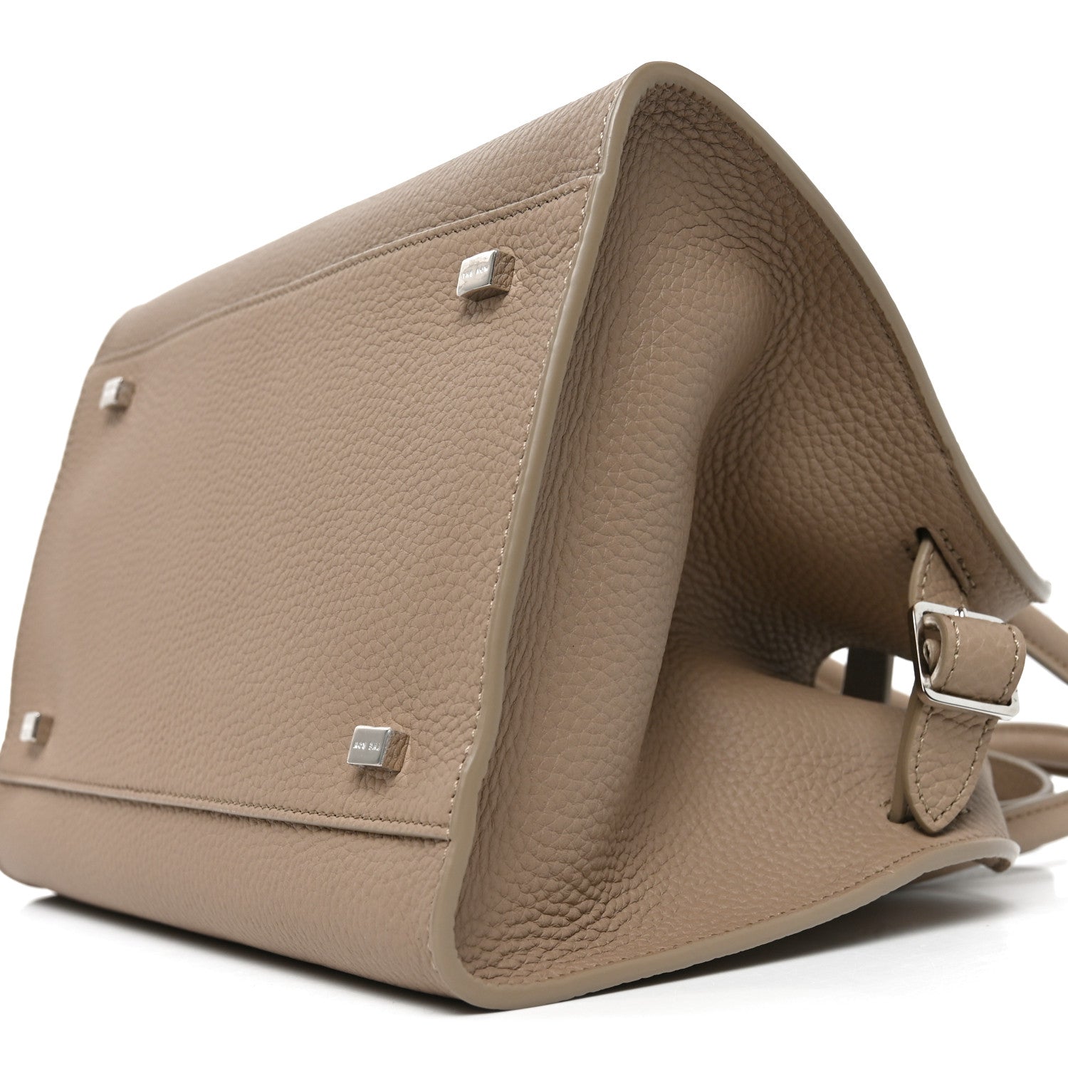 Grained Calfskin Soft Margaux 10 Bag Dark Taupe