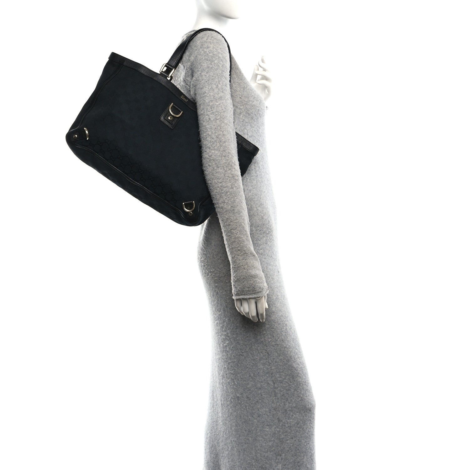 Monogram Large Abbey Tote Black