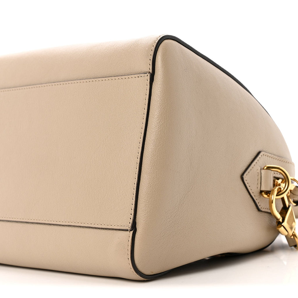 Calfskin Diana Bamboo Boston Oatmeal Vintage Green