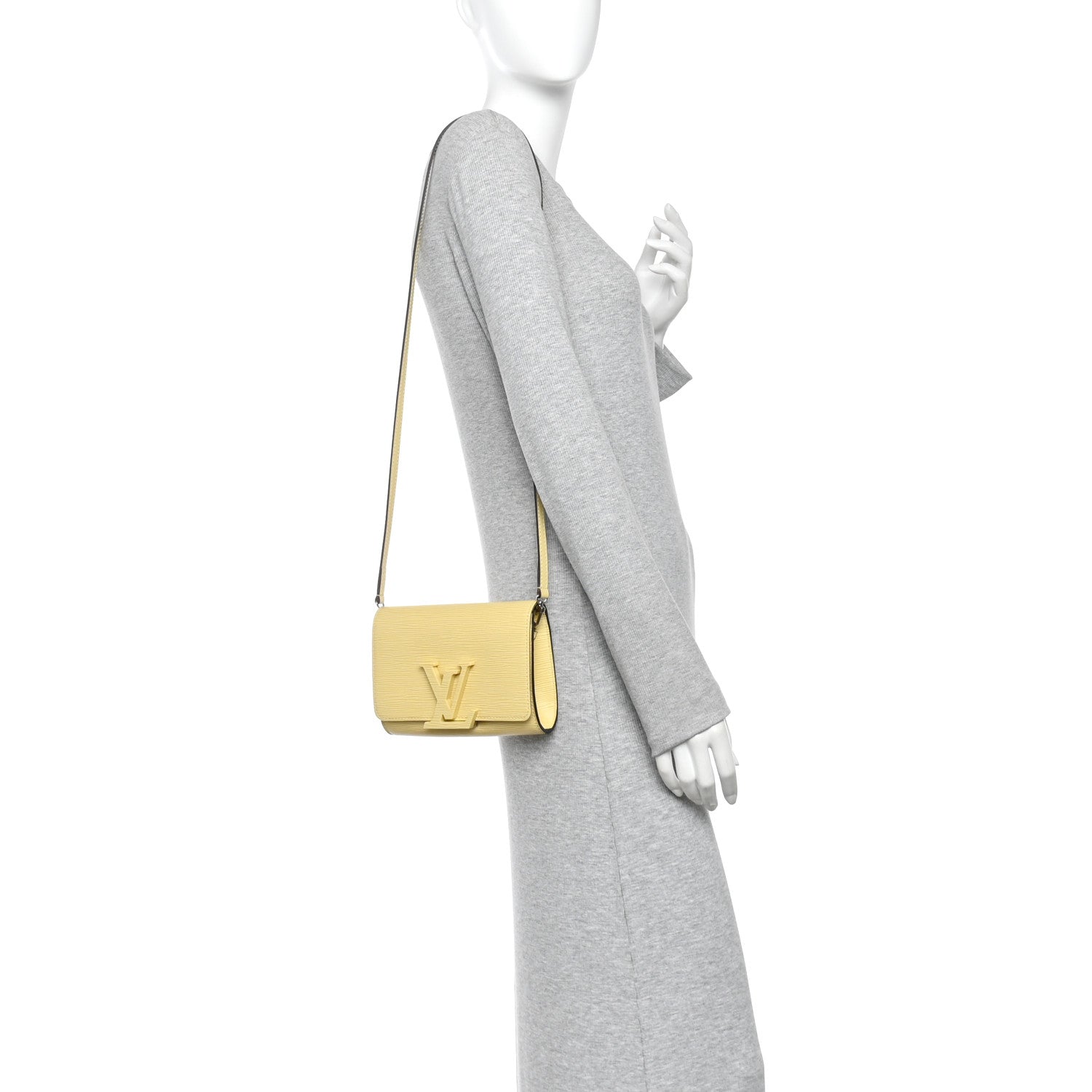 Epi Louise Strap PM Jaune Pale