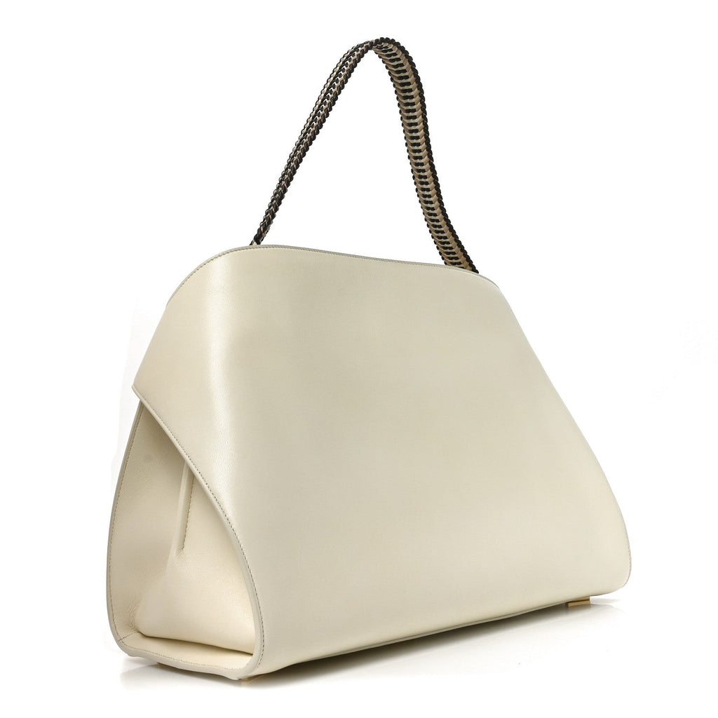 Lambskin Braided Medium Hug Bag Mascarpone
